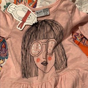 Toddler outfit. Shirt and leather pants.